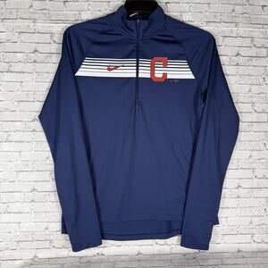 Nike Cleveland Guardians Dri Fit Quarter Zip Running Pullover Mens Medium Navy